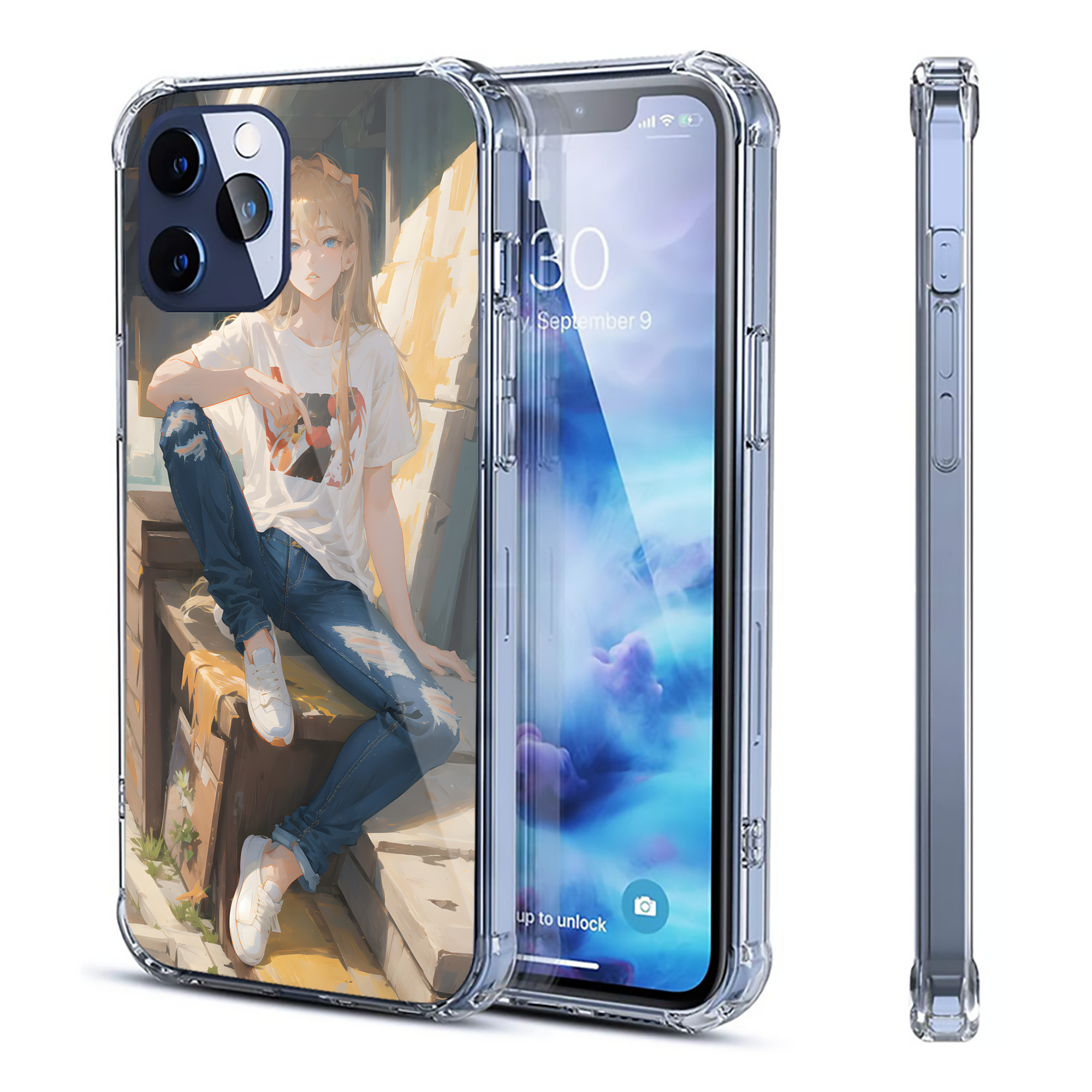 （画像用） EVA 新世紀エヴァンゲリオン 【iPhone 12シリーズ対応】透明スマホケース（クリアソフトケース）